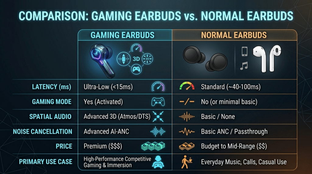 Gaming Earbuds vs Normal Earbuds: What is Low Latency?