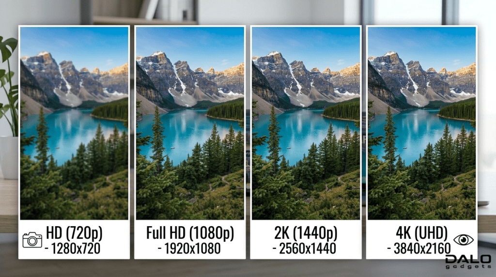 HD vs Full HD vs 2K vs 4K clarity comparison