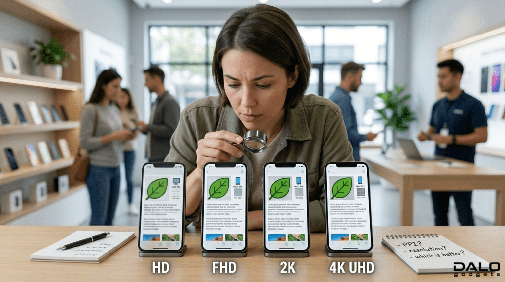 choosing correct screen resolution while buying device